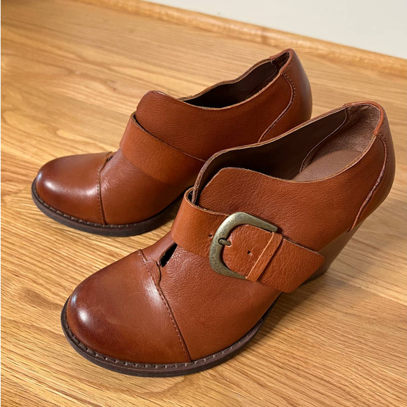 Kork-Ease Brown Leather Ankle Booties - Picture 4 of 9